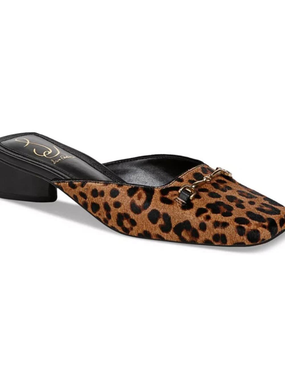 Sam Edelman Ollie Mules Leopard Haircalf Square-Toe Mule  Sz: 7.5